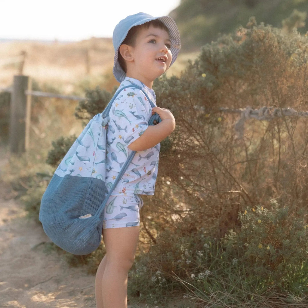 Bolsa juguetes playa Ocean Sea Life - Little Dutch personalizado - regalo bebé | Mi Luna Lunera