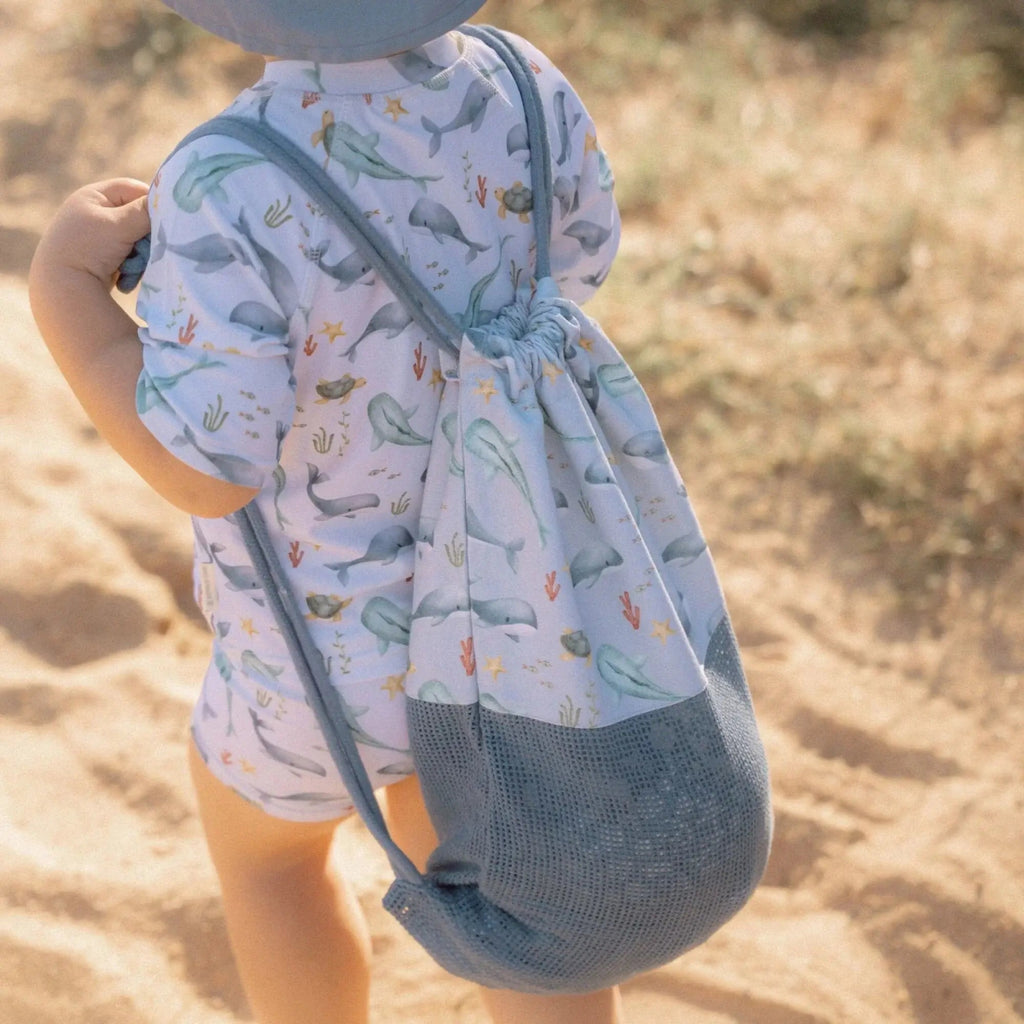 Bolsa juguetes playa Ocean Sea Life - Little Dutch personalizado - regalo bebé | Mi Luna Lunera