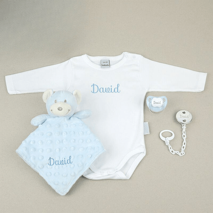 Caja Regalo Body Azul Personalizada personalizado - regalo bebé | Mi Luna Lunera