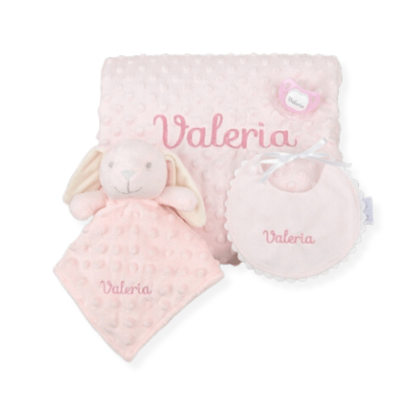 Caja Regalo Conejito Rosa Personalizada personalizado - regalo bebé | Mi Luna Lunera