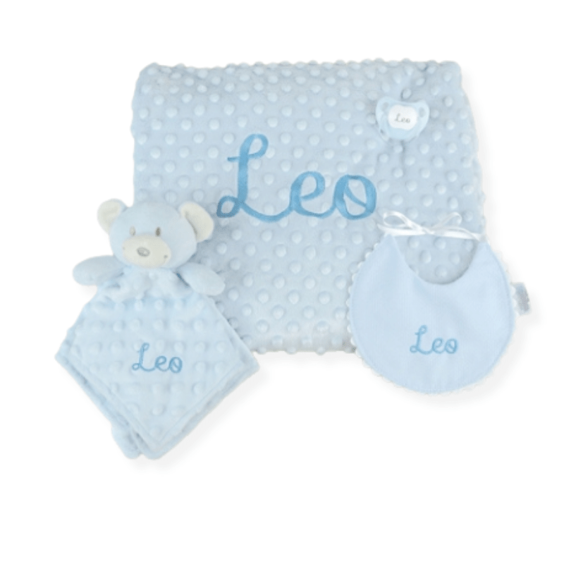 Caja Regalo Osito Azul Personalizada personalizado - regalo bebé | Mi Luna Lunera
