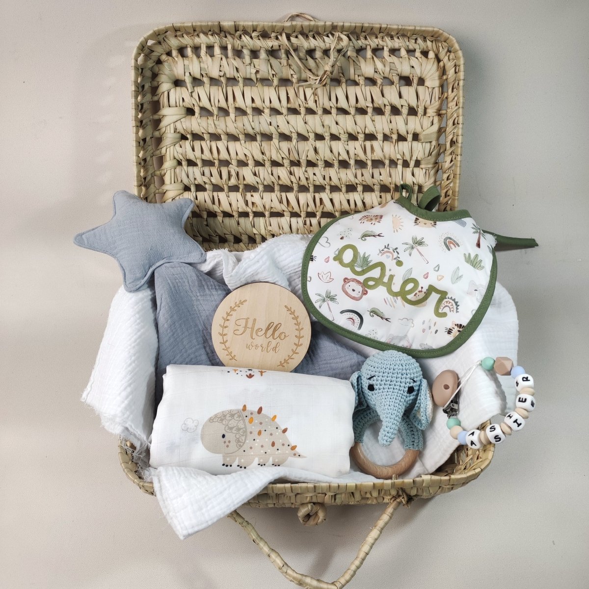 Canastilla Dulces Sueños personalizado - regalo bebé | Mi Luna Lunera