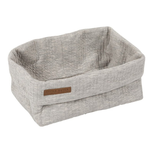 Cesta Grande Gris personalizado - regalo bebé | Mi Luna Lunera