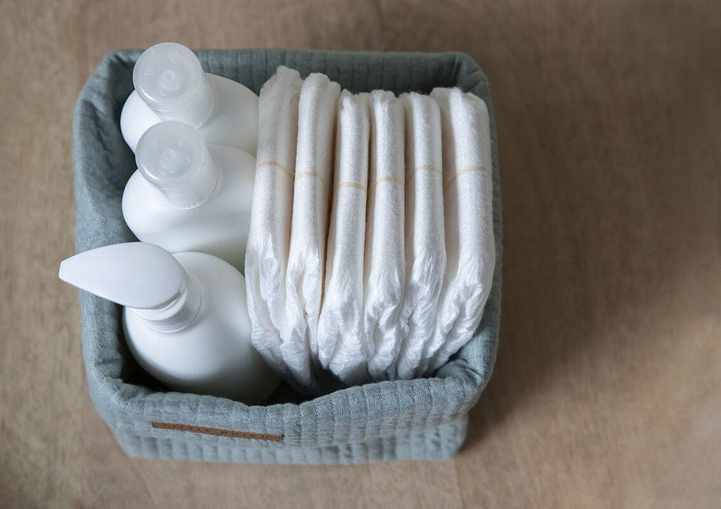 Cesta Pequeña Azul personalizado - regalo bebé | Mi Luna Lunera