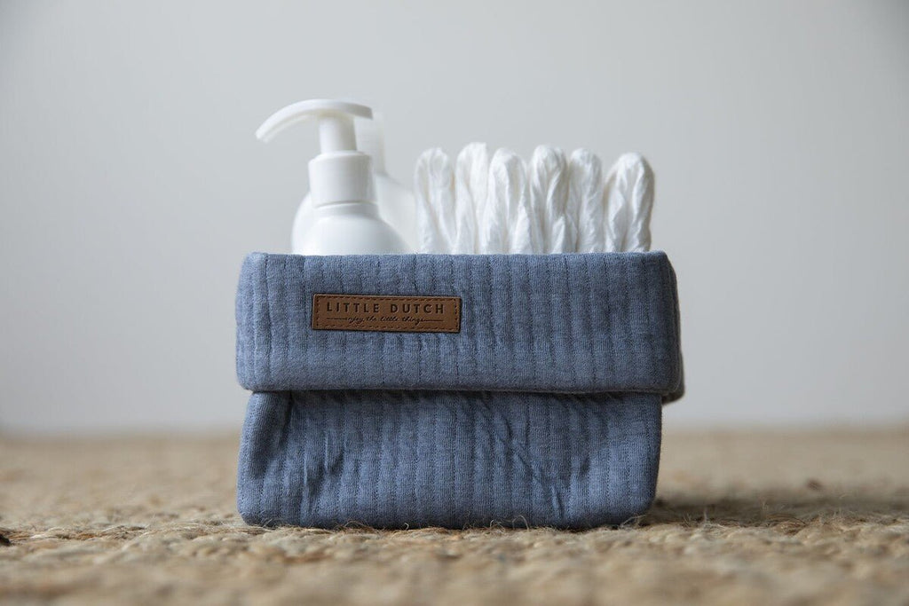 Cesta Pequeña Azul personalizado - regalo bebé | Mi Luna Lunera