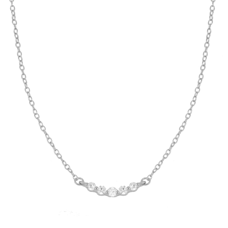 Collar Circonitas Plata de Ley 925 personalizado - regalo bebé | Mi Luna Lunera