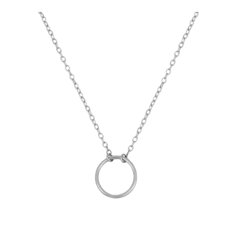 Collar Círculo Plata de Ley 925 personalizado - regalo bebé | Mi Luna Lunera