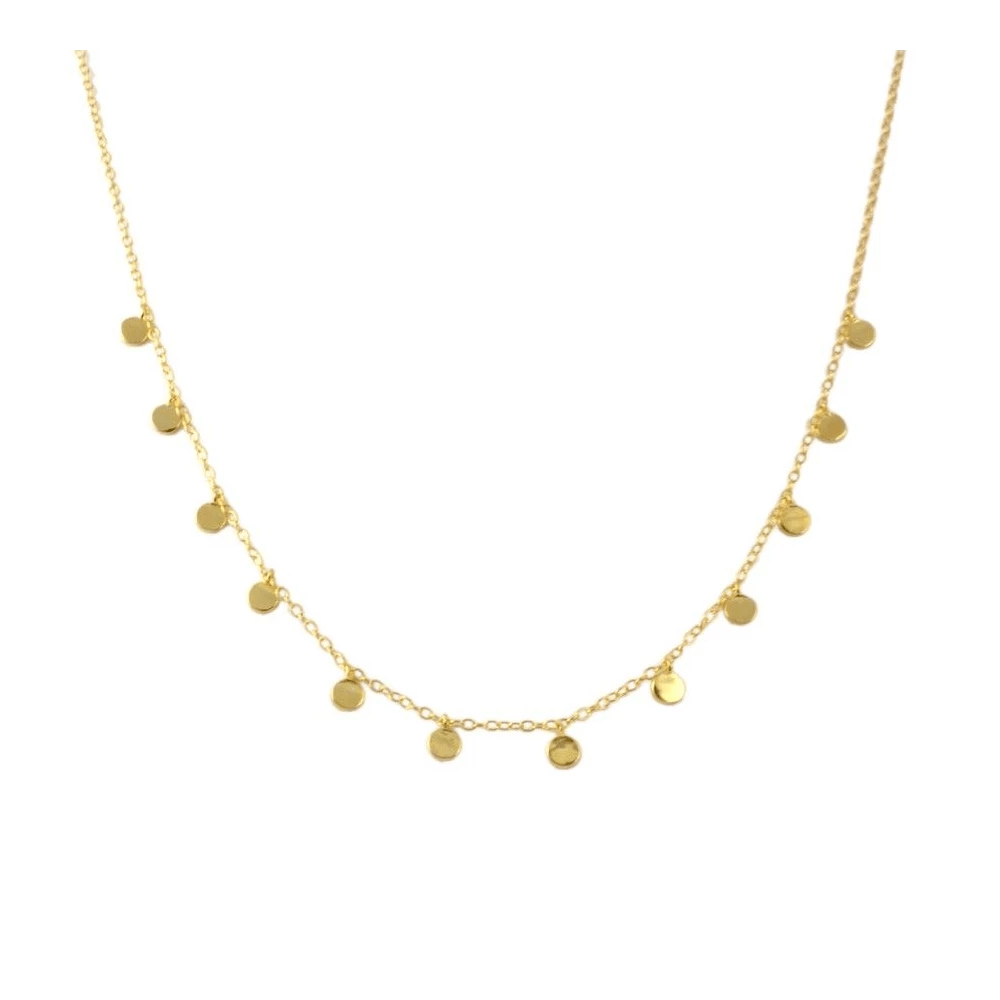Collar Medallitas Plata de Ley 925 | Baño de Oro 18K personalizado - regalo bebé | Mi Luna Lunera