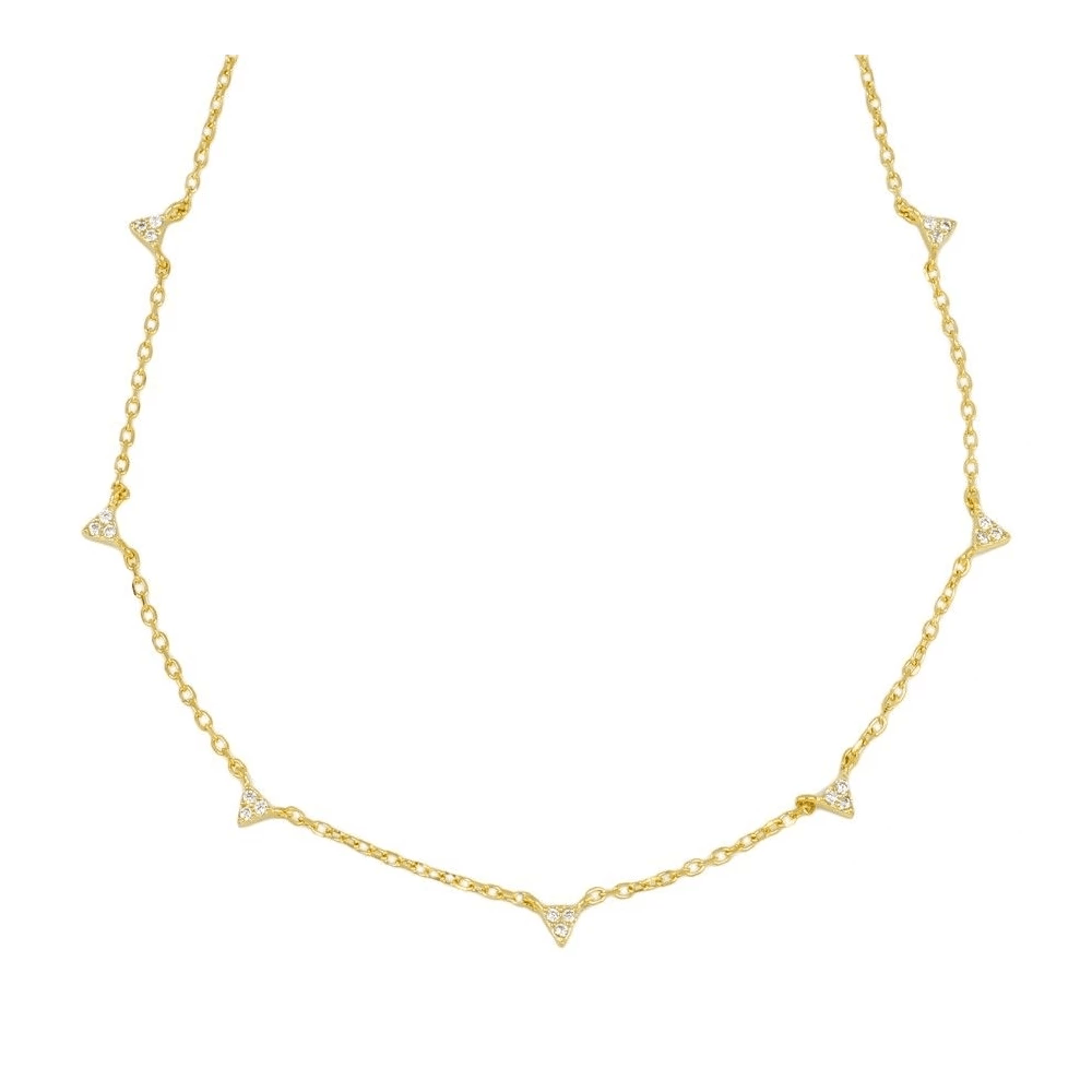 Collar Triángulos Plata de Ley 925 | Baño de Oro 18K personalizado - regalo bebé | Mi Luna Lunera