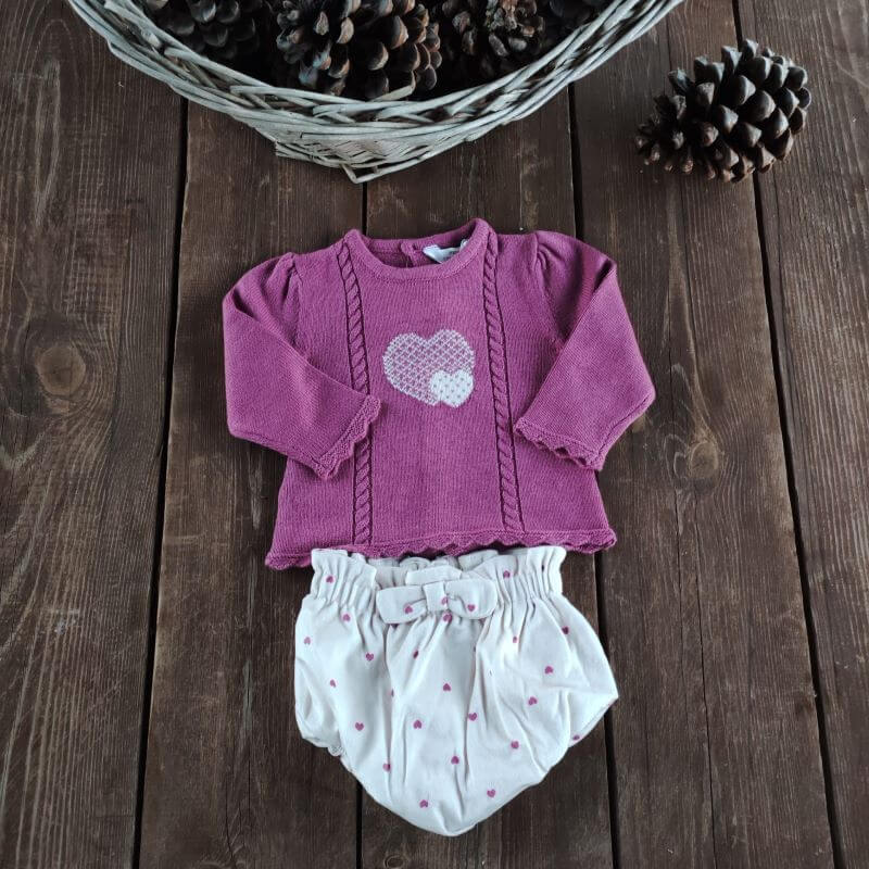 Conjunto 2 Piezas Corazones personalizado - regalo bebé | Mi Luna Lunera