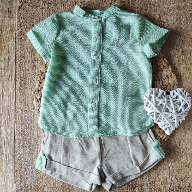 Conjunto Lino Niño personalizado - regalo bebé | Mi Luna Lunera