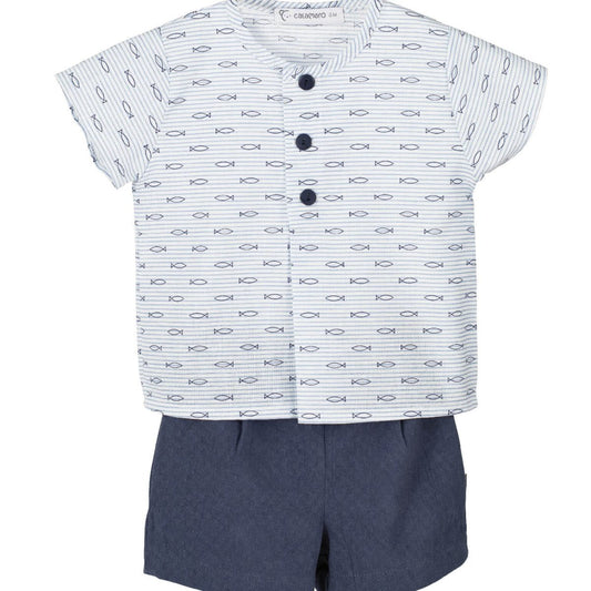 Conjunto Peces Niño personalizado - regalo bebé | Mi Luna Lunera
