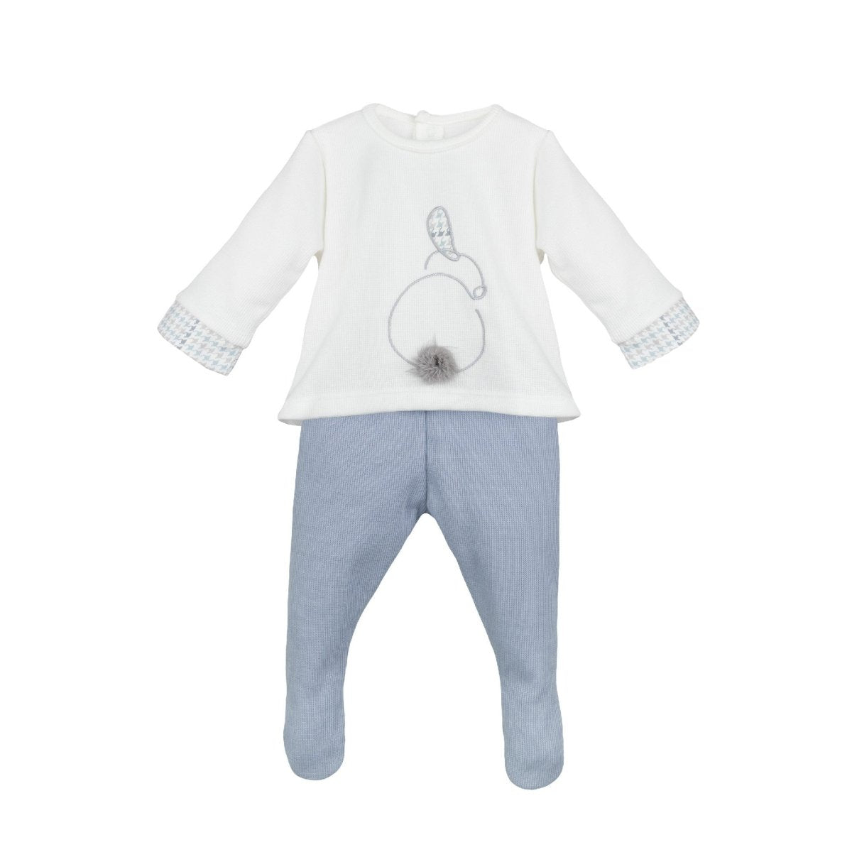 Conjunto Polaina Genil Azul - Calamaro personalizado - regalo bebé | Mi Luna Lunera