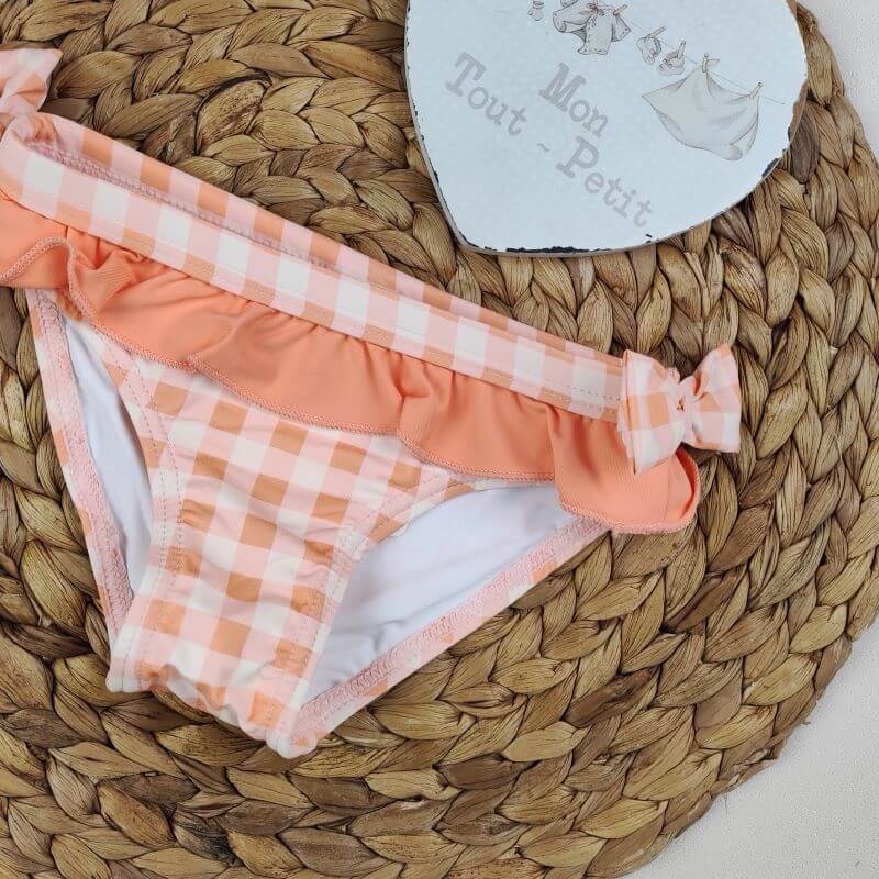 Culetín Niña Vichy personalizado - regalo bebé | Mi Luna Lunera
