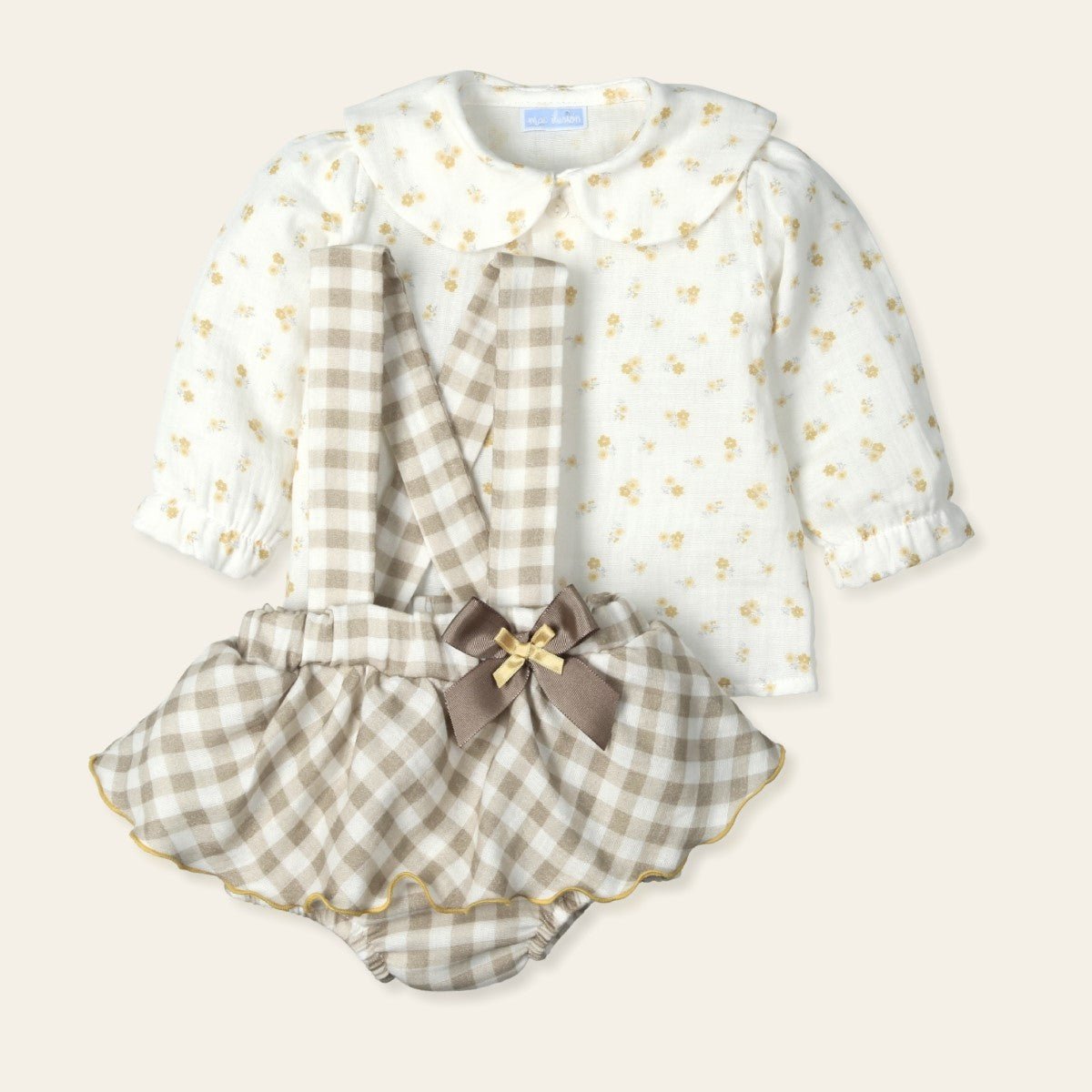 Culotte Faldita + Blusita Bambula ECO - Mac Ilusión personalizado - regalo bebé | Mi Luna Lunera