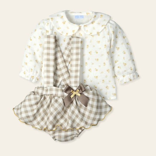 Culotte Faldita + Blusita Bambula ECO - Mac Ilusión personalizado - regalo bebé | Mi Luna Lunera
