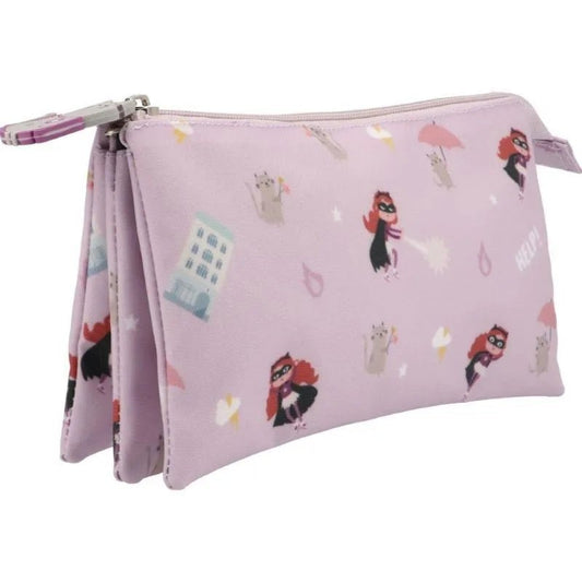 Estuche con 3 Compartimentos Fantastic Girl personalizado - regalo bebé | Mi Luna Lunera