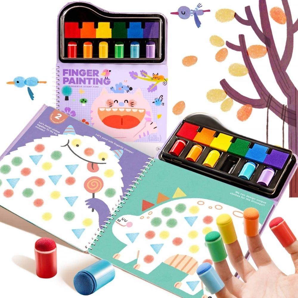 Libro Creativo con Pintura FINGERTIP STAMP FUN - Jarmelo