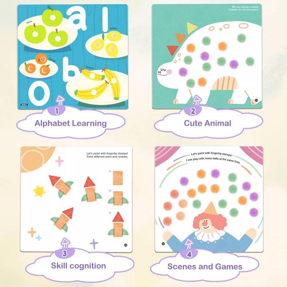 Libro Creativo con Pintura FINGERTIP STAMP FUN - Jarmelo