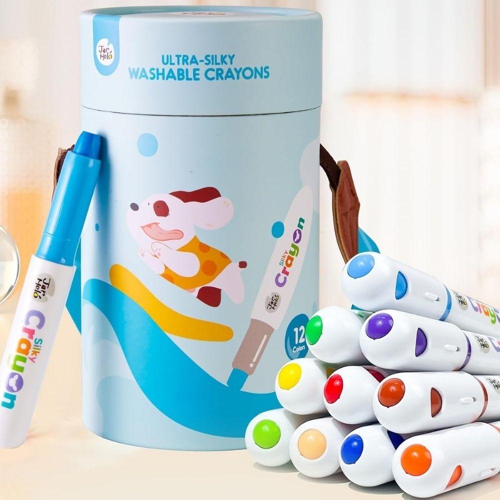 Bote 12 Crayones Ultra Suave - Lavable - Jarmelo