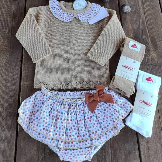 Jersey y Culotte Hojas personalizado - regalo bebé | Mi Luna Lunera
