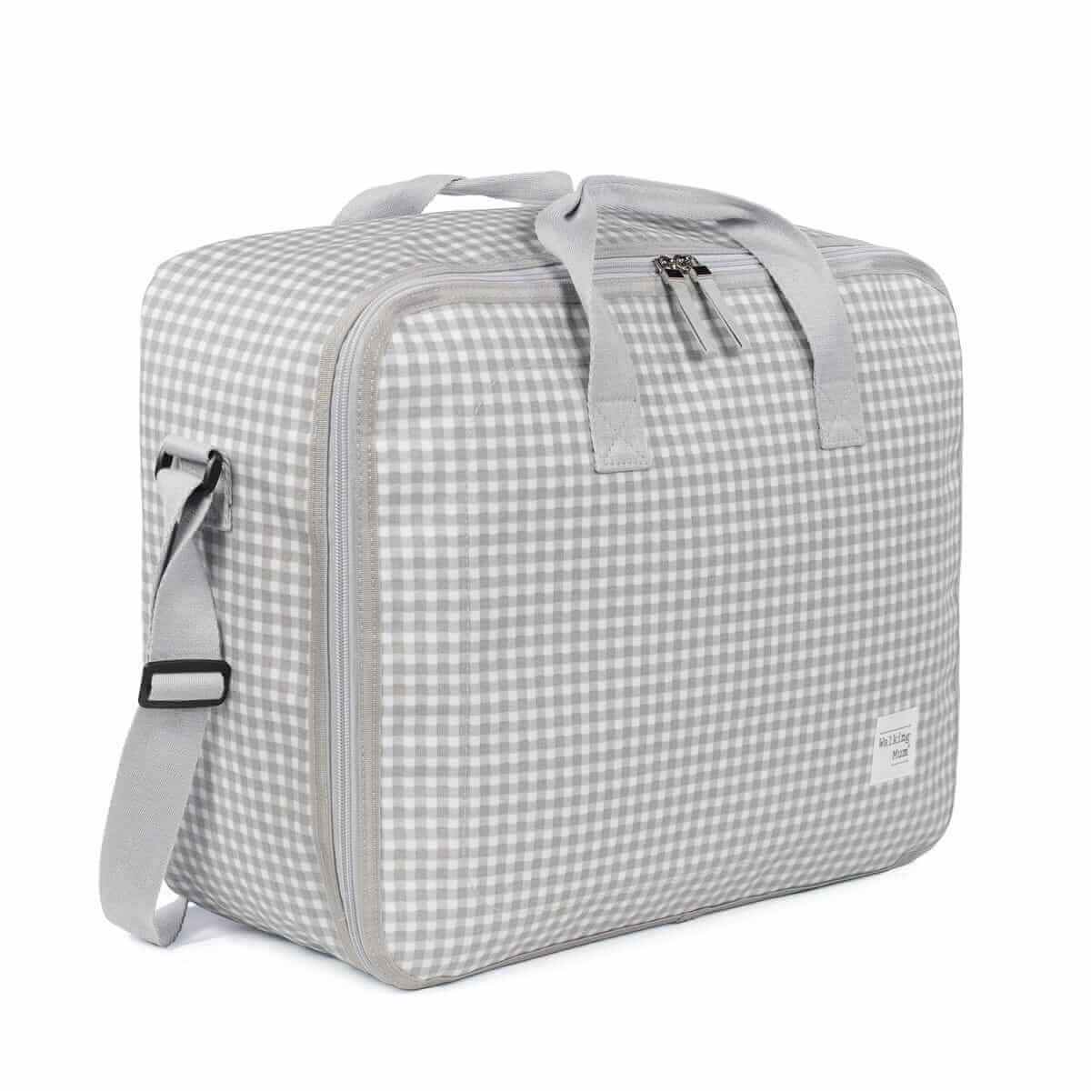 Maleta I Love Vichy Gris personalizado - regalo bebé | Mi Luna Lunera