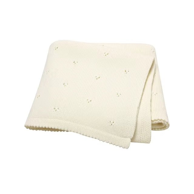 Manta Bebé Punto Blanca Personalizable personalizado - regalo bebé | Mi Luna Lunera