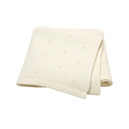 Manta Bebé Punto Blanca Personalizable personalizado - regalo bebé | Mi Luna Lunera