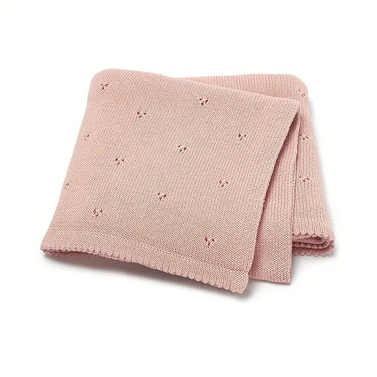 Manta Bebé Punto Rosa Personalizable personalizado - regalo bebé | Mi Luna Lunera