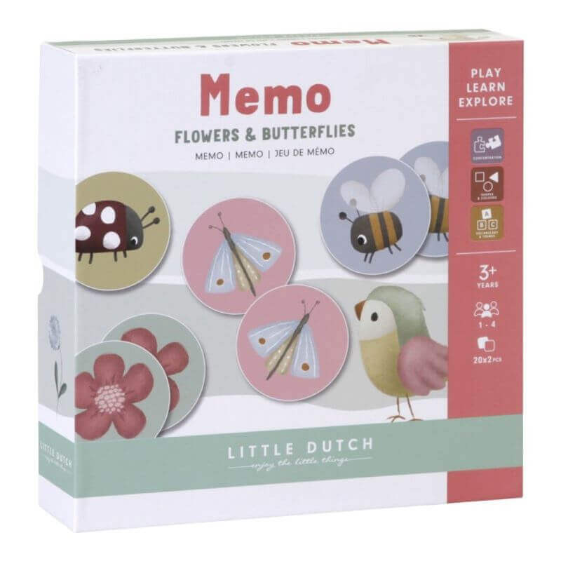Memo Flores y Mariposas personalizado - regalo bebé | Mi Luna Lunera