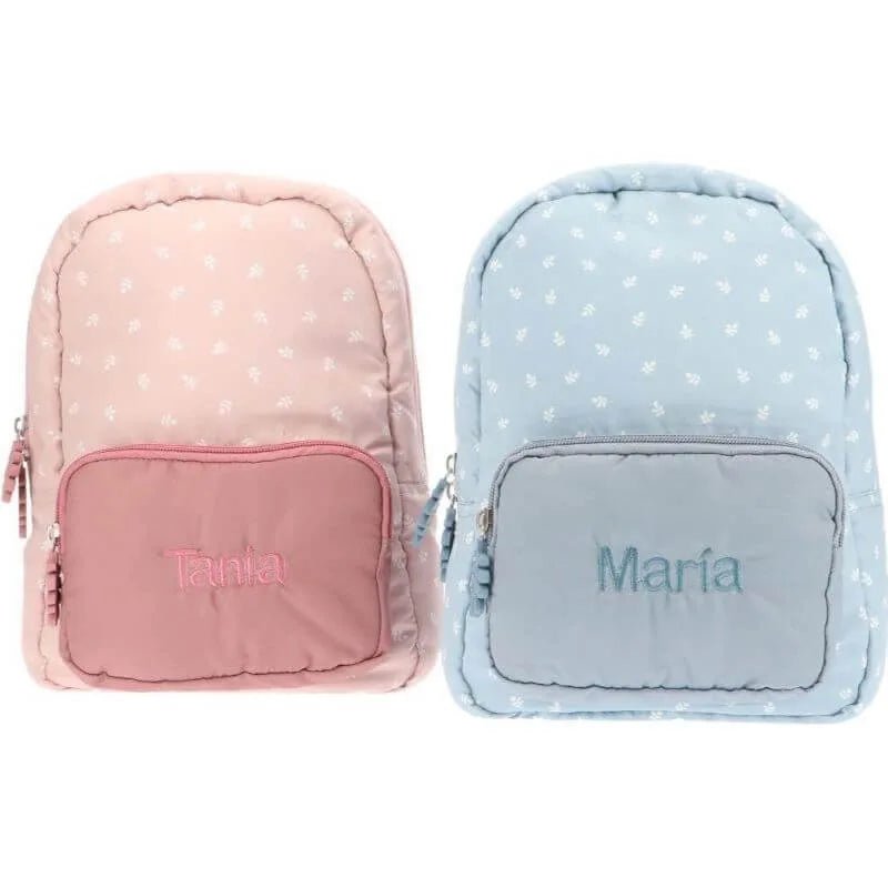 Mochila Infantil Acolchada Leaves Pink personalizado - regalo bebé | Mi Luna Lunera