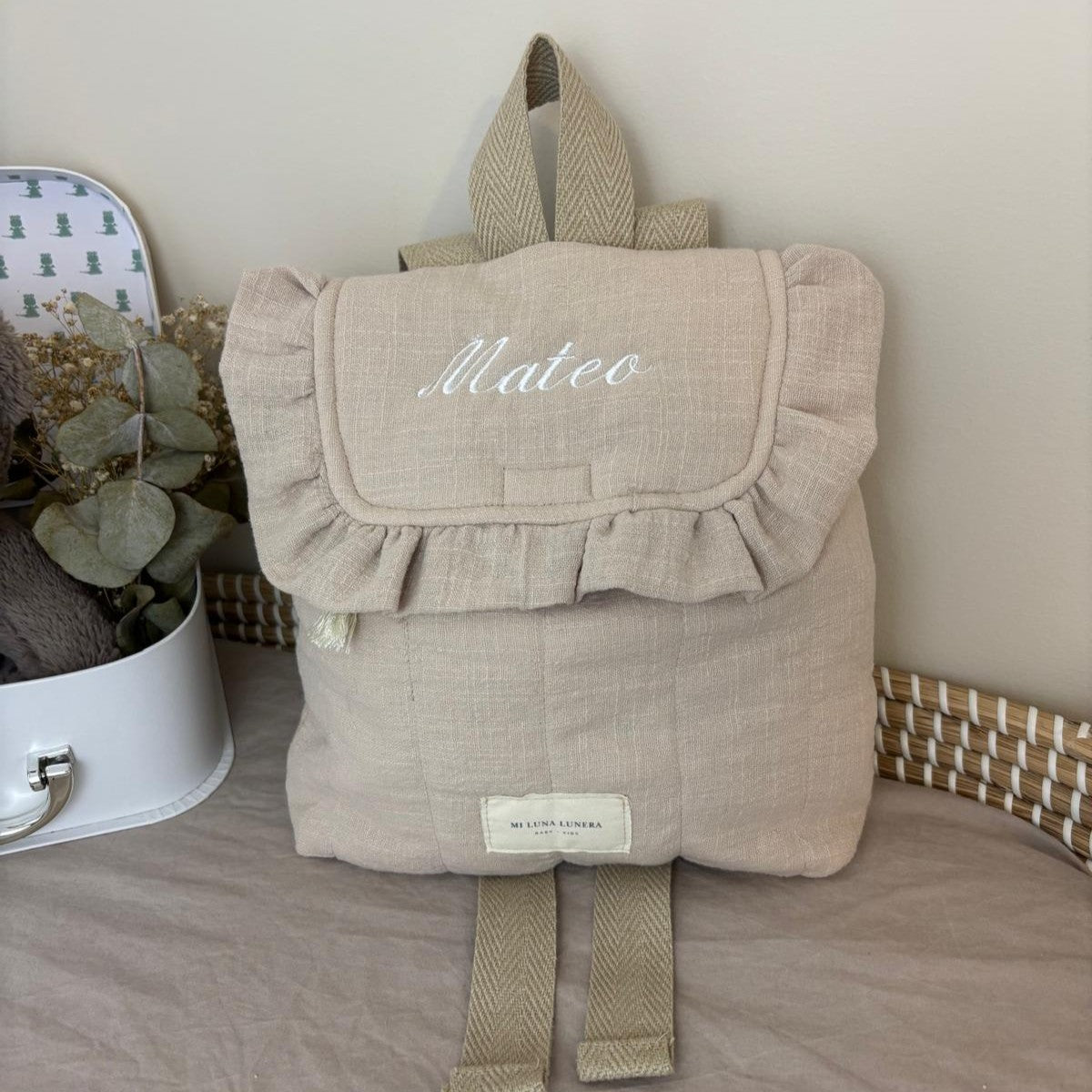 Mochila Manuela personalizado - regalo bebé | Mi Luna Lunera