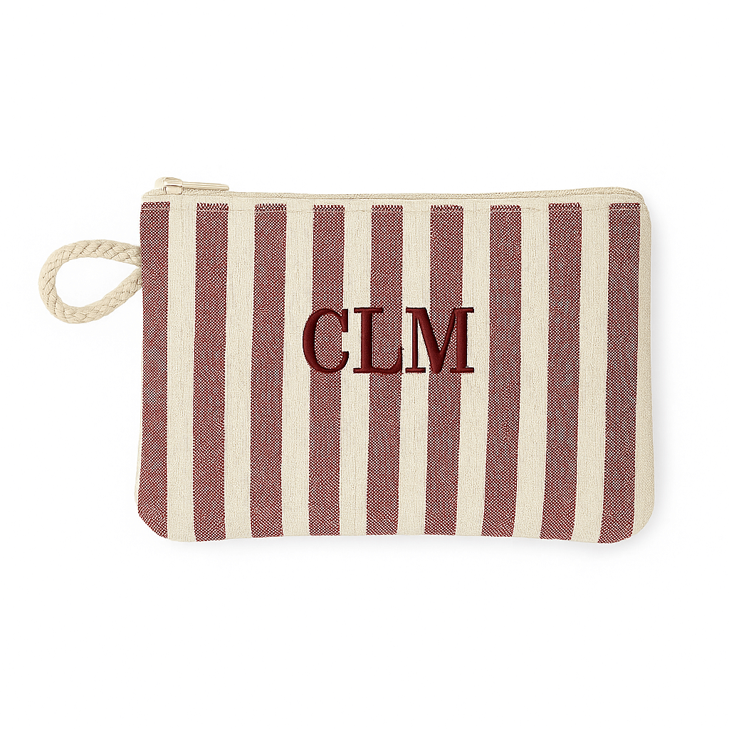 Monedero Rayas Granate Personalizable personalizado - regalo bebé | Mi Luna Lunera