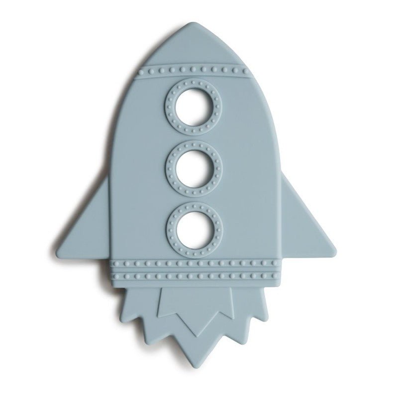 Mordedor Silicona Rocket Blue personalizado - regalo bebé | Mi Luna Lunera