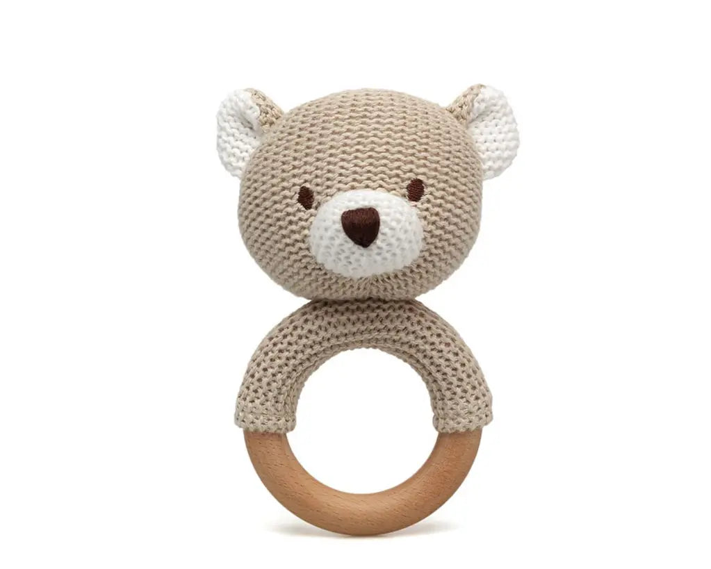 Mordedor Sonajero Oso Beige Punto