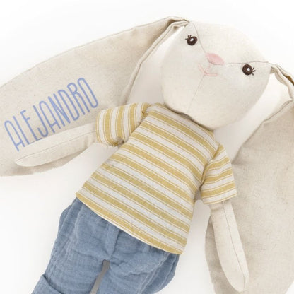 Muñeco Trapo Conejito Personalizado personalizado - regalo bebé | Mi Luna Lunera