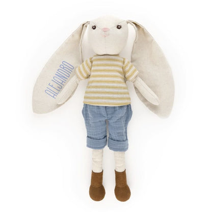 Muñeco Trapo Conejito Personalizado personalizado - regalo bebé | Mi Luna Lunera