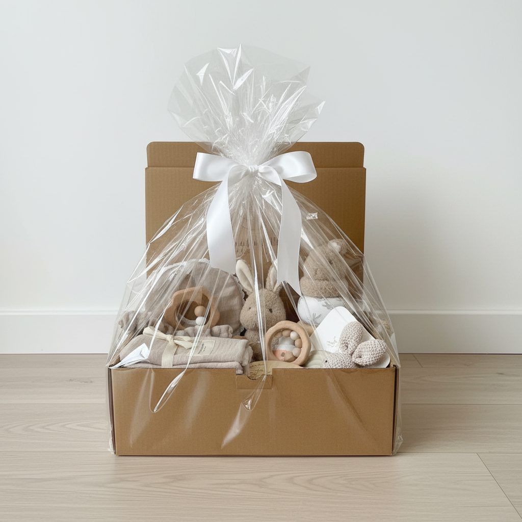 Soporte para canastilla - Caja de cartón kraft
