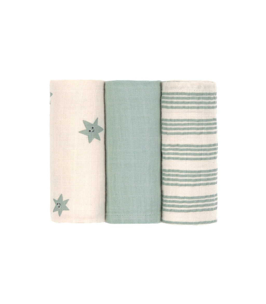 Pack 3 muselinas 60x60 Green