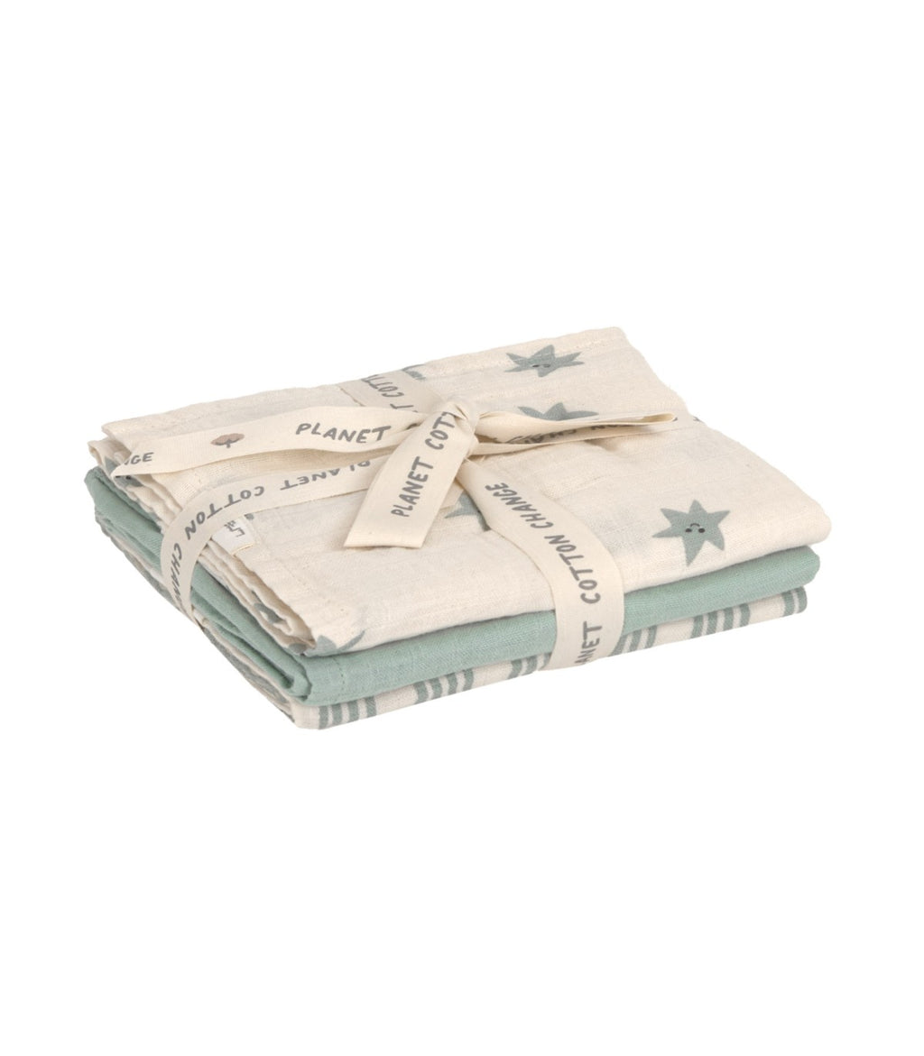 Pack 3 muselinas 60x60 Green