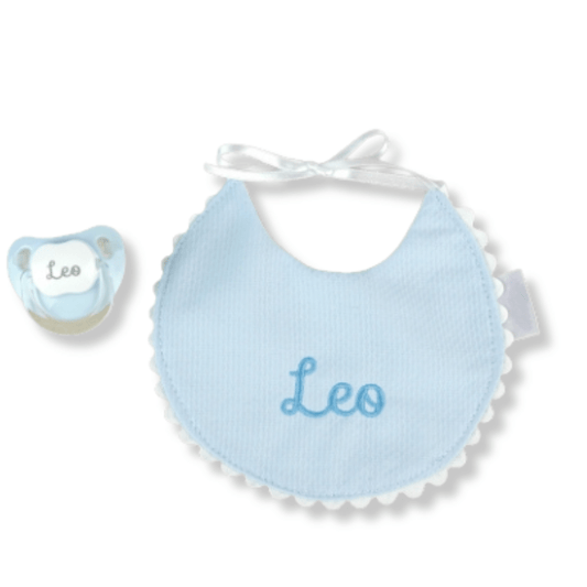 Pack Babero Piqué + Chupete Personalizado (4 colores) personalizado - regalo bebé | Mi Luna Lunera