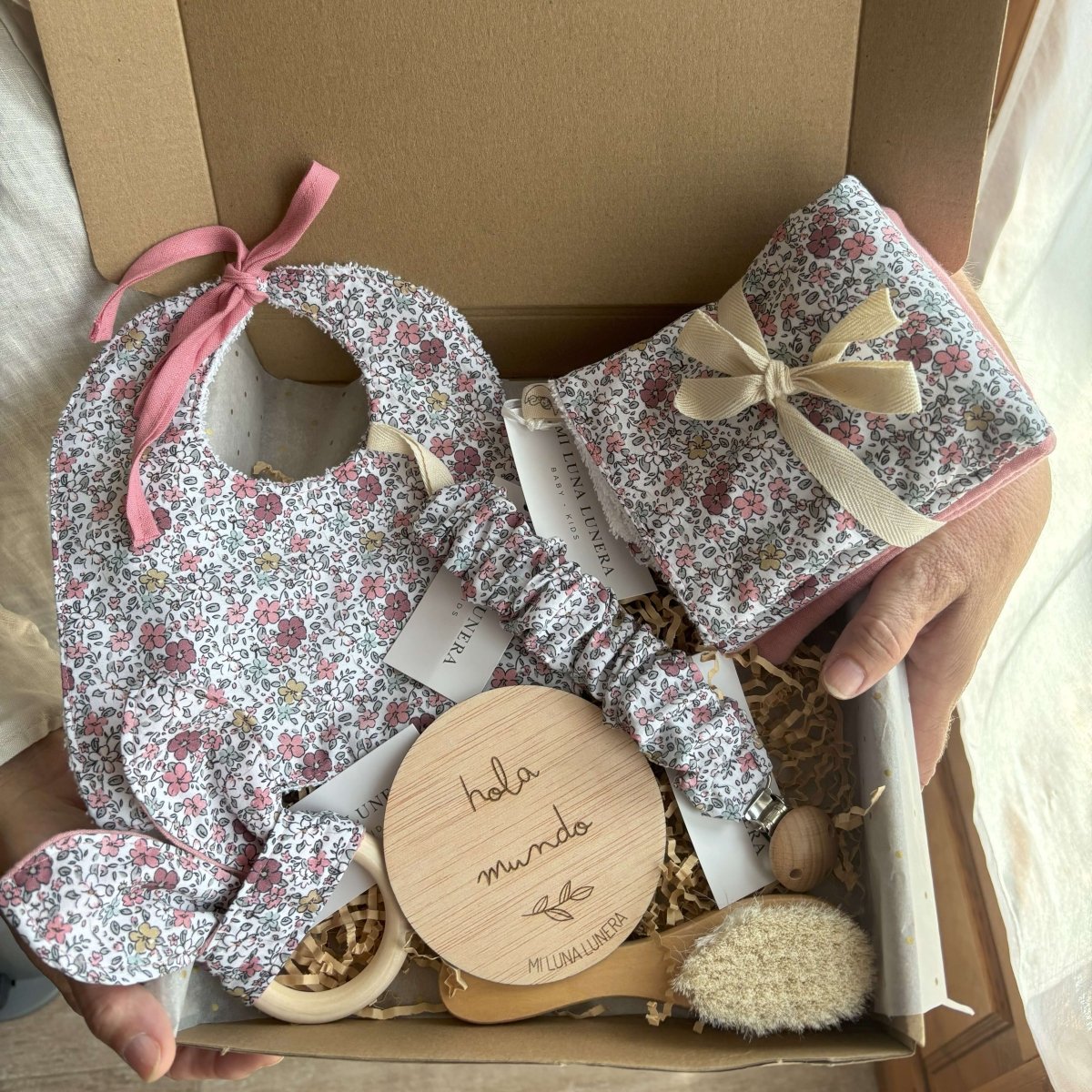 Pack Canastilla Bebé Personalizable Julieta | Mi Luna Lunera personalizado - regalo bebé | Mi Luna Lunera