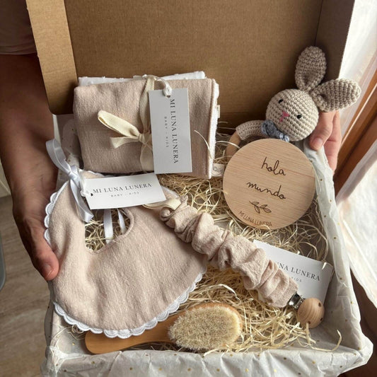 Pack Canastilla Bebé Personalizada Manuela | Mi Luna Lunera personalizado - regalo bebé | Mi Luna Lunera