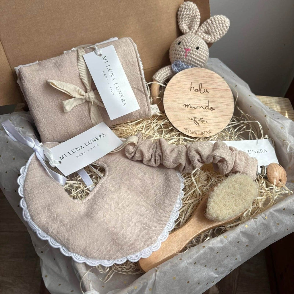 Pack Canastilla Bebé Personalizada Manuela | Mi Luna Lunera personalizado - regalo bebé | Mi Luna Lunera