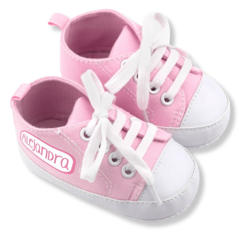 Pack Regalo Zapatillas + Chupete Personalizado Rosa personalizado - regalo bebé | Mi Luna Lunera