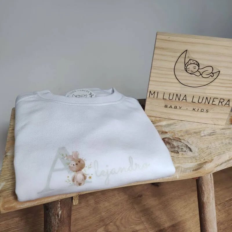 Pack Sudadera y Corona Personalizable personalizado - regalo bebé | Mi Luna Lunera