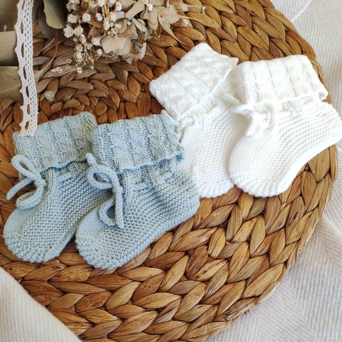 Patucos Punto Aranes - Cóndor personalizado - regalo bebé | Mi Luna Lunera