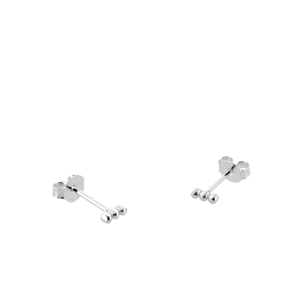 Pendientes Mini Bolitas Plata de Ley 925 personalizado - regalo bebé | Mi Luna Lunera
