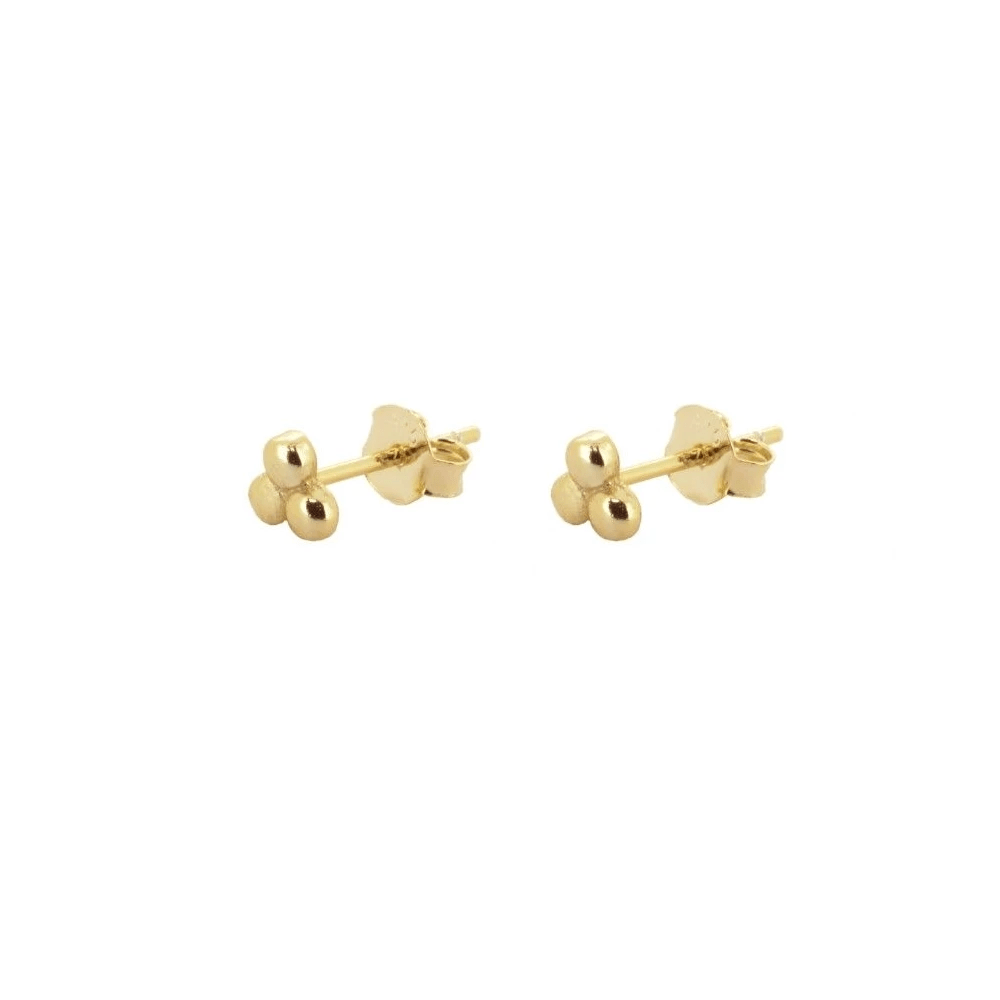 Pendientes Trío Bolitas Plata de Ley 925 | Baño de Oro 18K personalizado - regalo bebé | Mi Luna Lunera