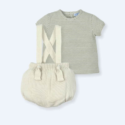 Peto Tirantes y Camiseta Eco Essentials personalizado - regalo bebé | Mi Luna Lunera